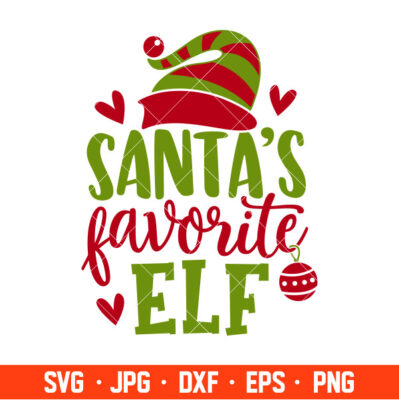 Santa’s Favorite Elf Svg, Merry Christmas Svg, Santa Claus Svg 