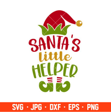 Santa’s Little Helper Svg, Santa Claus Svg, Christmas Svg, Cricut