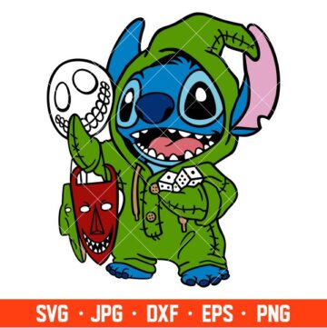 Oogie Boogie Stitch Svg, Halloween Svg, Spooky Season Svg, Disney Svg