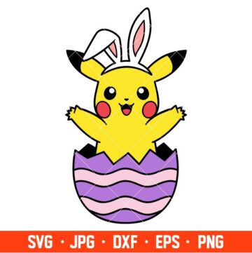 Pikachu Easter Svg Easter Bunny Svg Happy Easter Svg Disney Svg