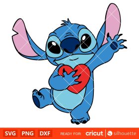 Stitch In Love Heart Svg Love Svg Valentines Day Svg Disney Svg