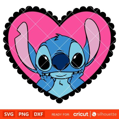 Stitch Heart Svg Love Svg Valentines Day Svg Disney Svg Cricut