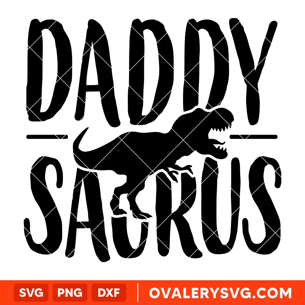 Daddy Saurus SVG, Dinosaur SVG, Dino SVG, Cricut, Silhouette SVG PNG Cut File