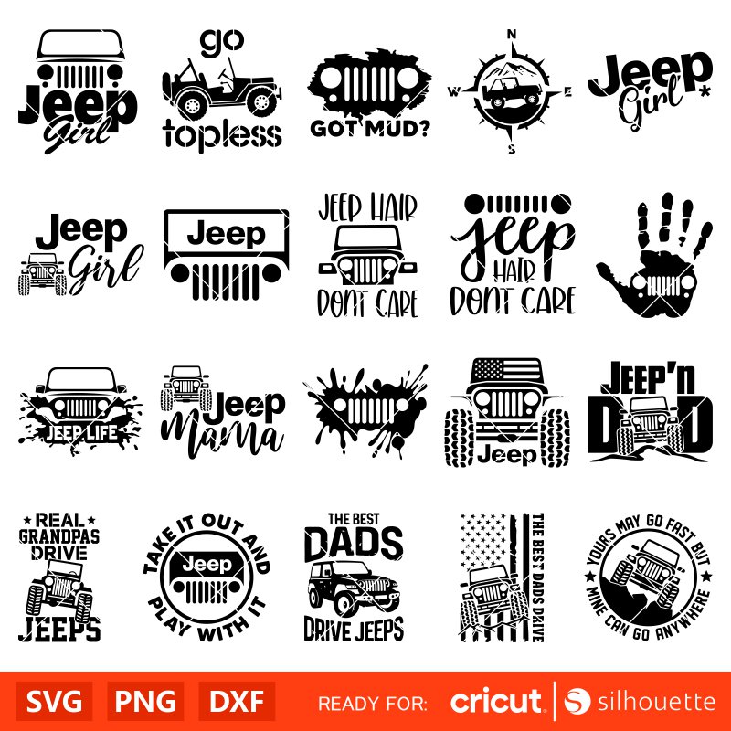 Jeep Svg Bundle, Jeep Svg, Jeep Mama Svg, Jeep Dad Svg, Cricut, Silhouette Cut Files – Ovalery SVG