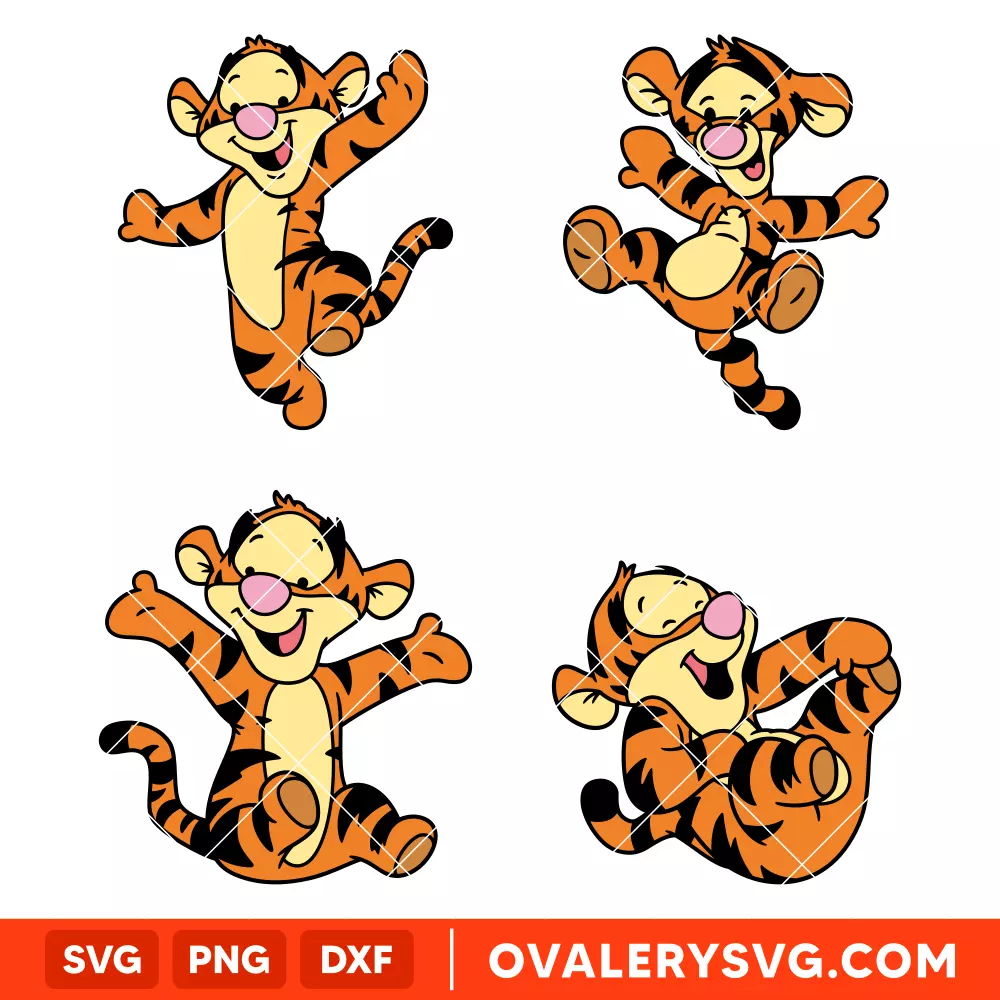 Baby Tigger Bundle SVG, Disney SVG | Instant Download SVG PNG Cut File for Cricut & Silhouette