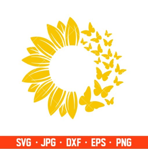 Sunflower Coffee Starbucks Svg, Summer Svg, Butterfly Svg, Cricut ...