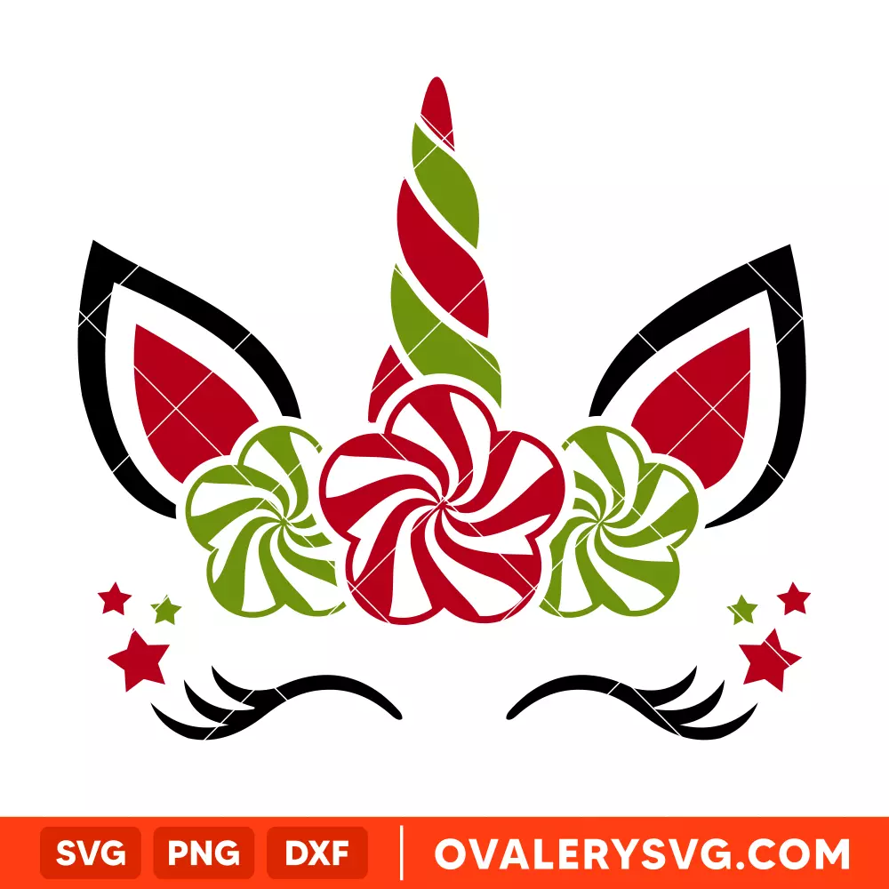 Christmas Unicorn Svg, Candy Unicorn Svg, Christmas Svg, Holy Unicorn Svg, Cricut, Silhouette Cut File