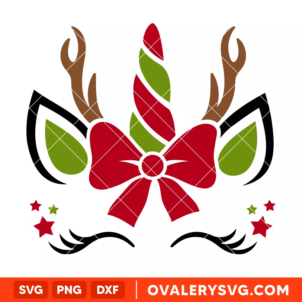 Christmas Unicorn Svg, Reindeer Svg, Christmas Svg, Holy Unicorn Svg, Cricut, Silhouette Cut File