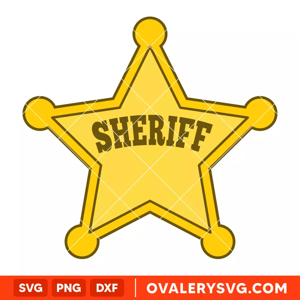 Woody Sheriff Badge SVG, Toy Story SVG, Disney SVG | Instant Download SVG PNG Cut File for Cricut & Silhouette