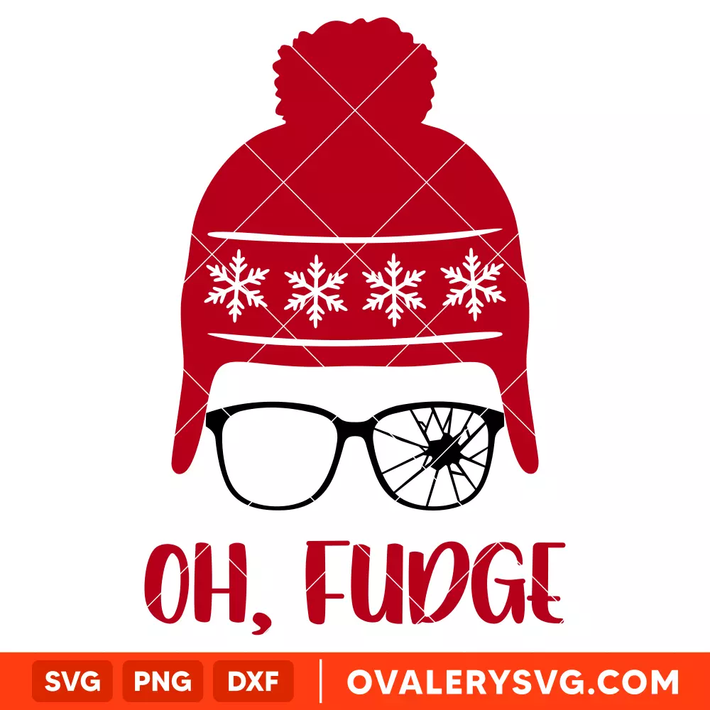 Oh, Fudge Svg, Merry Christmas Svg, Winter Hat Svg, Cricut, Silhouette Vector Cut File