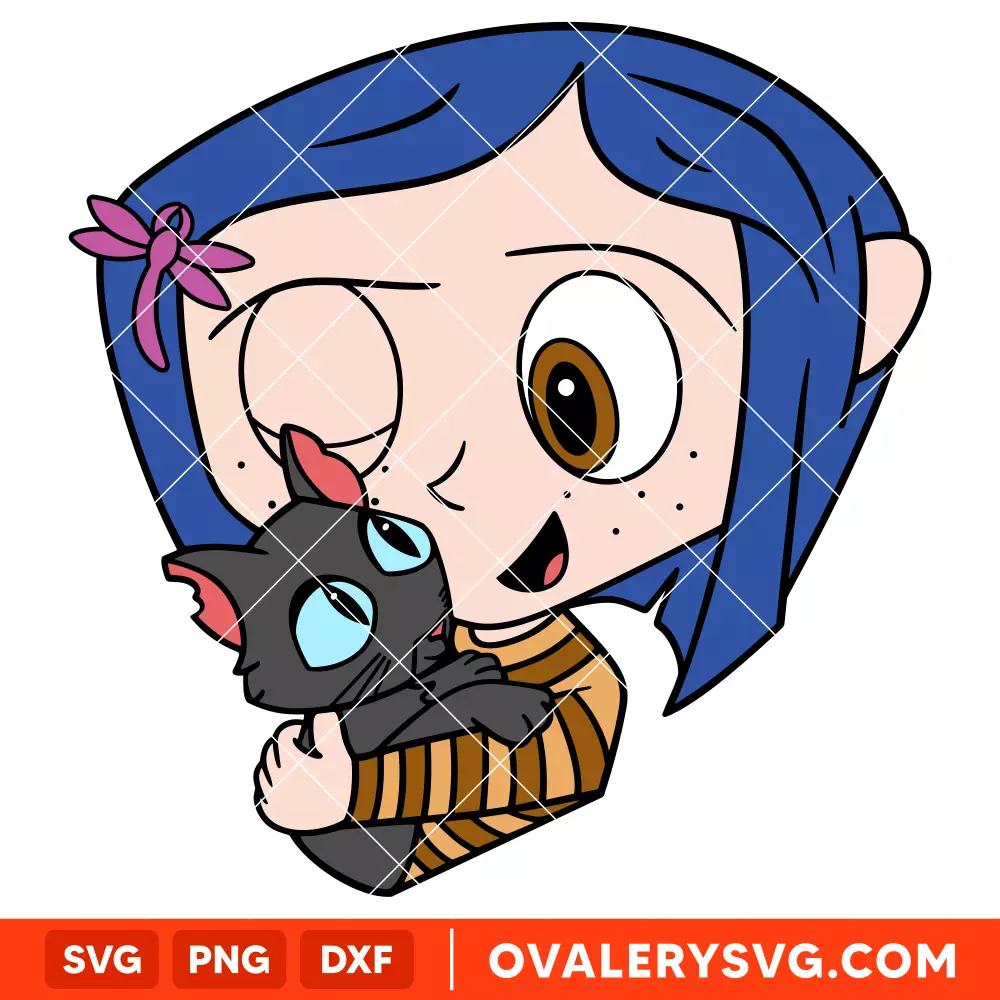 Baby Coraline SVG, Halloween SVG | Instant Download SVG PNG Cut File for Cricut & Silhouette