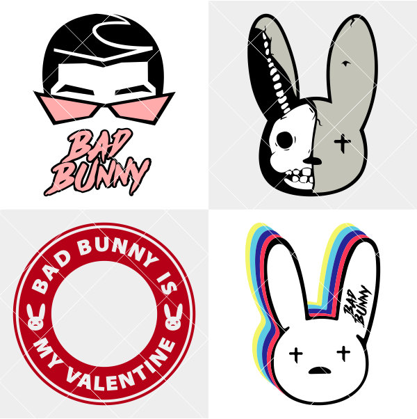 Yo Perreo Sola pdf Clipart Files Skull Bunny png El Conejo Malo cricut Bad Bunny Face Reggaeton Shirt svg dxf
