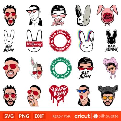 Bad Bunny Bundle Svg, Yo Perreo Sola Svg, El Conejo Malo Svg, Cricut ...