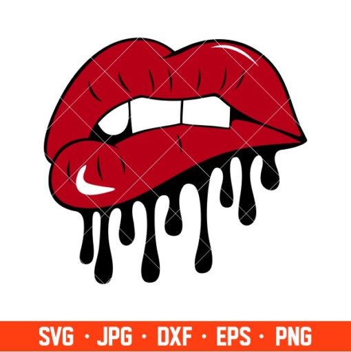 Dripping Lips Svg, Valentine’s Day Svg, Valentine Svg, Kiss Svg, Cricut ...