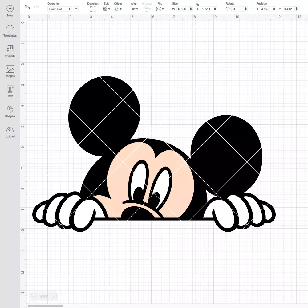 Peeking Mickey Mouse SVG | Free SVG for Cricut & Silhouette - Image 2