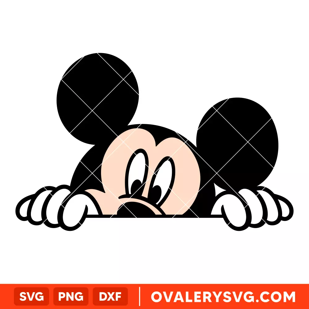 Peeking Mickey Mouse SVG | Free SVG for Cricut & Silhouette