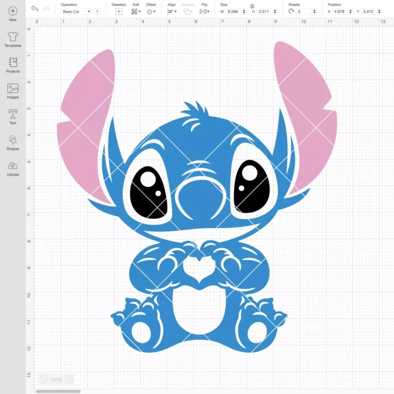 Stitch Love Heart SVG | Instant Download SVG PNG Cut File for Cricut & Silhouette - Image 2