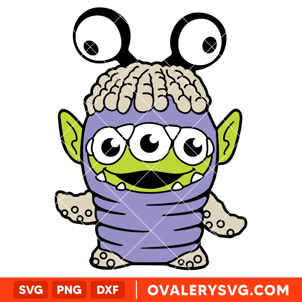 Toy Story Alien Boo SVG, Disney SVG | Instant Download SVG PNG Cut File for Cricut & Silhouette