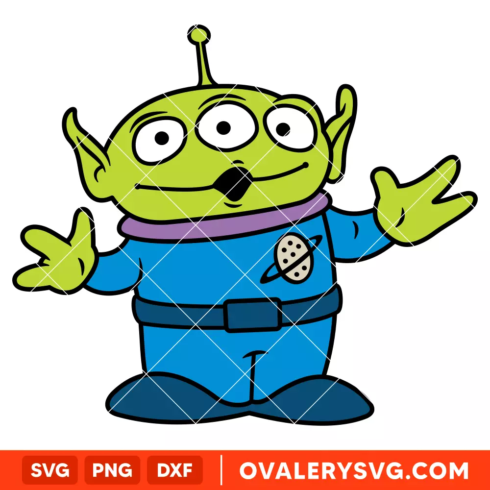 Toy Story Alien SVG, Disney SVG | Instant Download SVG PNG Cut File for Cricut & Silhouette