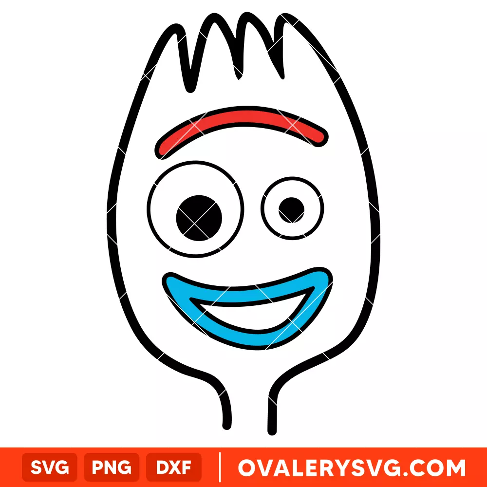 Toy Story Forky Face SVG, Disney SVG | Instant Download SVG PNG Cut File for Cricut & Silhouette