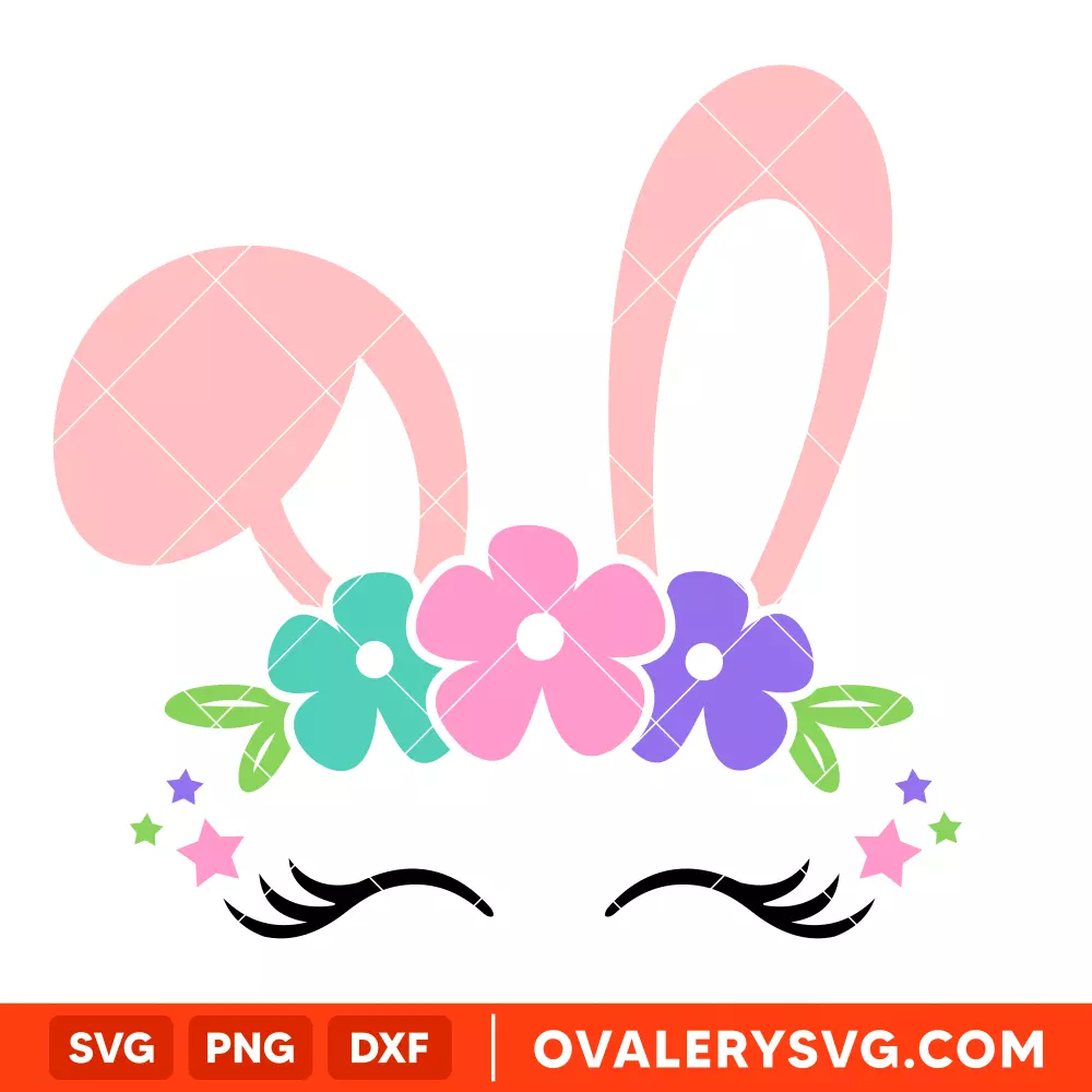 Easter Bunny Face SVG, Happy Easter SVG, Easter egg SVG, Spring SVG, Cricut, Silhouette SVG PNG Cut File