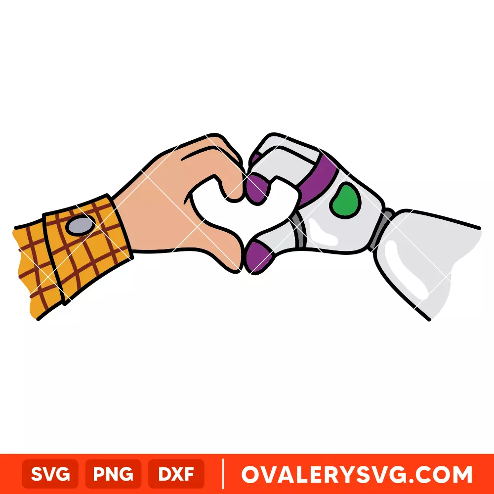 Toy Story Heart Hands SVG, Disney SVG | Instant Download SVG PNG Cut File for Cricut & Silhouette