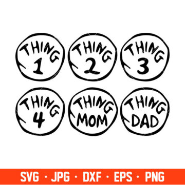 Thing 1 Thing 2 Svg, Thing Family Svg Bundle, Mom Of All Things Svg 