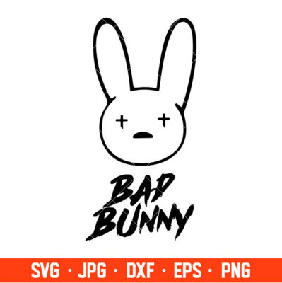 Bad Bunny Svg, Yo Perreo Sola Svg, Bad bunny logo Svg, El Conejo Malo ...