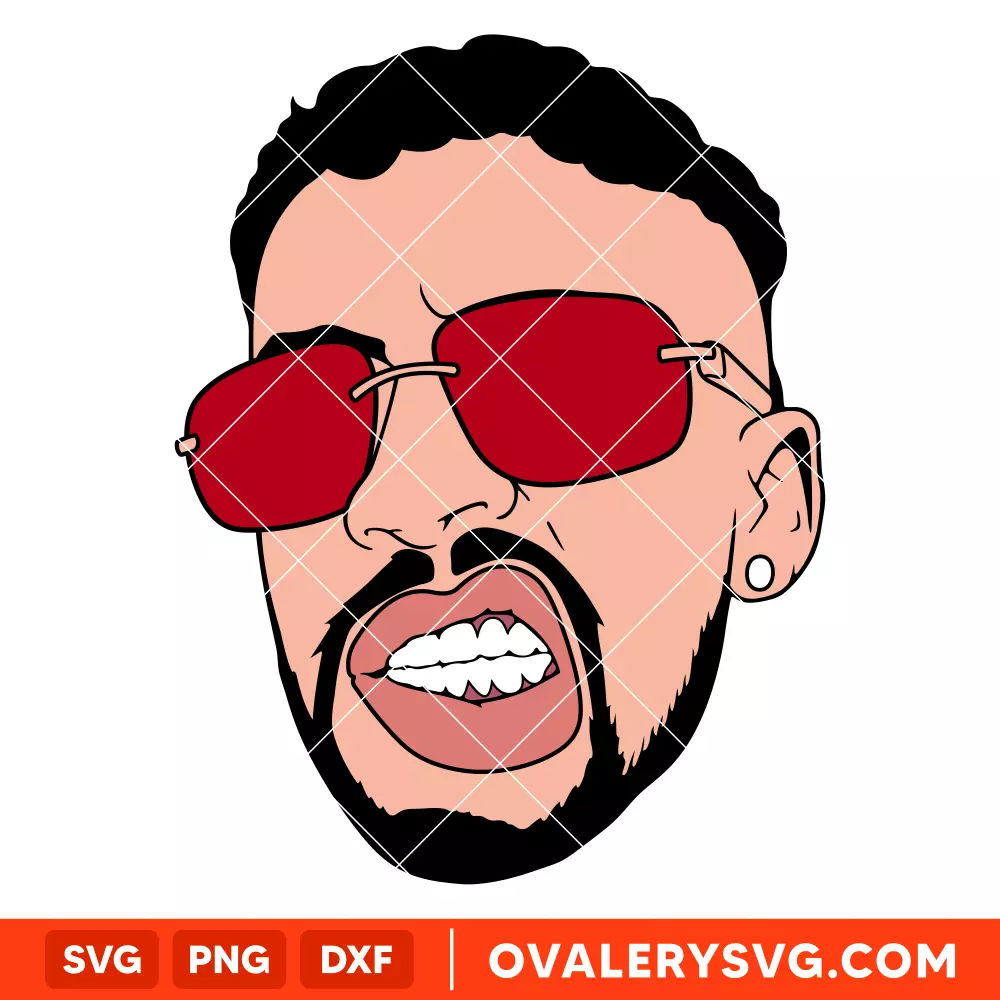 Bad Bunny SVG, Yo Perreo Sola SVG, Bad bunny logo SVG, El Conejo Malo SVG, Cricut, Silhouette SVG PNG Cut File