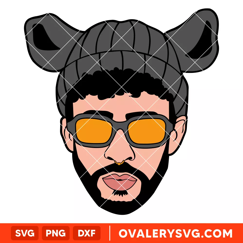 Bad Bunny Beanie SVG, Yo Perreo Sola SVG, Bad bunny logo SVG, El Conejo Malo SVG, Cricut, Silhouette SVG PNG Cut File