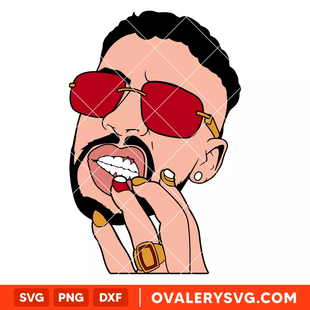 Bad Bunny SVG, Yo Perreo Sola SVG, Bad bunny logo SVG, El Conejo Malo SVG, Cricut, Silhouette SVG PNG Cut File