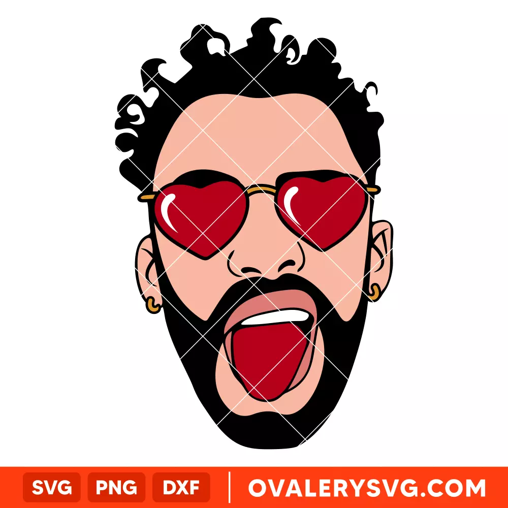 Bad Bunny SVG, Yo Perreo Sola SVG, Bad bunny logo SVG, El Conejo Malo SVG, Cricut, Silhouette SVG PNG Cut File