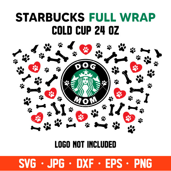 Download Dog Mom Full Wrap Svg Venti Cup Decal Svg Coffee Ring Svg Cold Cup Svg Cricut Silhouette Vector Cut File Ovalery
