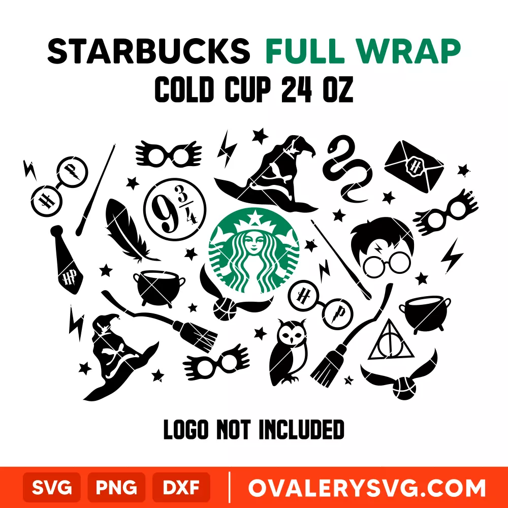 Magic Wizard Full Wrap SVG, Starbucks SVG, Cold Cup SVG, Cricut, Silhouette SVG PNG Cut File