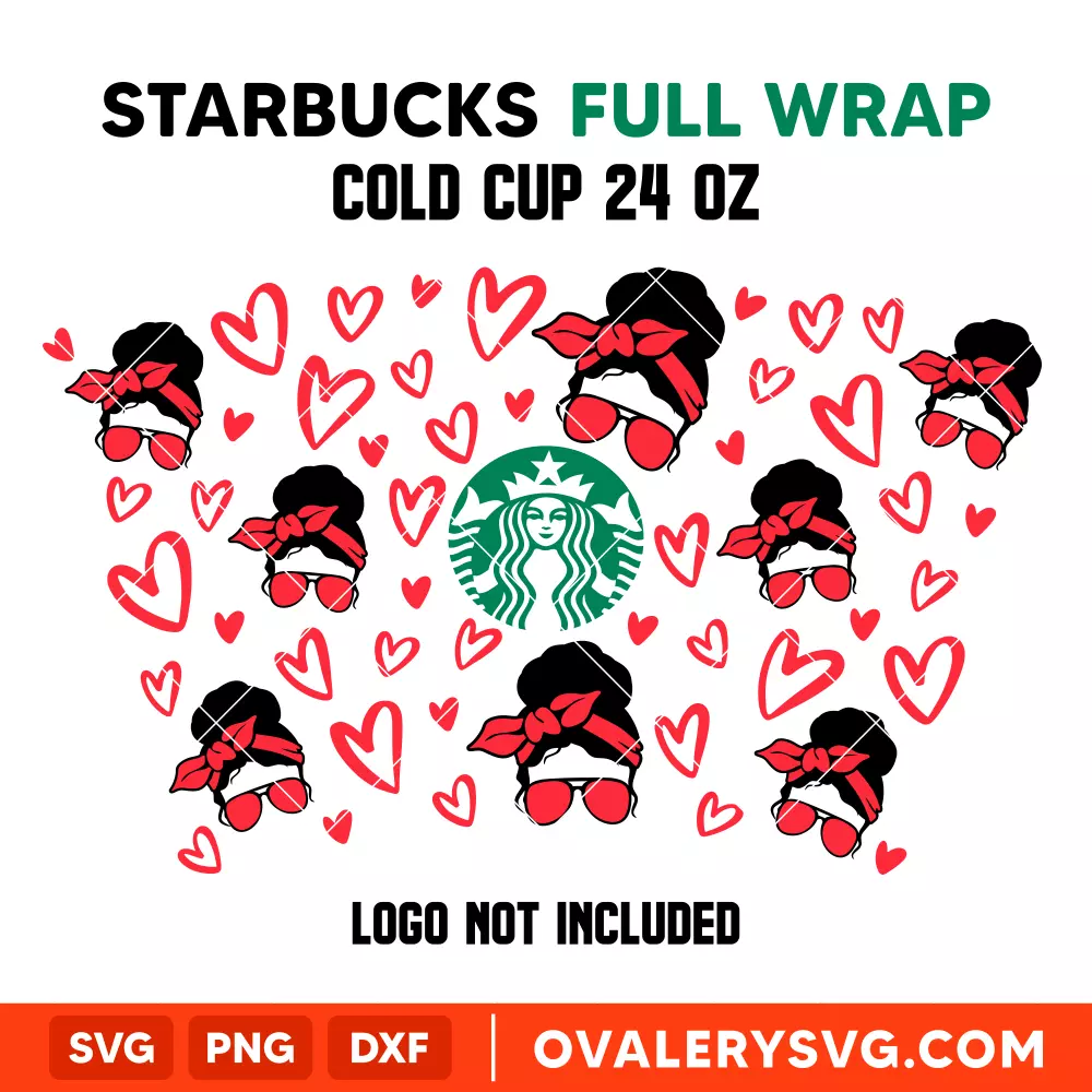 Messy Bun And Getting Shit Done Full Wrap SVG, Starbucks SVG, Cold Cup SVG, Cricut, Silhouette SVG PNG Cut File