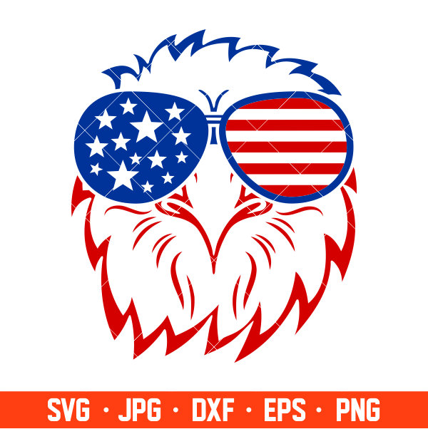 American Eagle Sunglasses Svg 4th Of July Svg Patriotic Svg Independence Day Svg Usa Svg