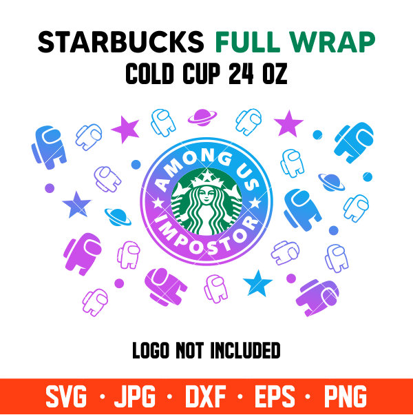 Download Among Us Impostor Full Wrap Svg Venti Cup Decal Svg Coffee Ring Svg Cold Cup Svg Cricut Silhouette Vector Cut File Ovalery