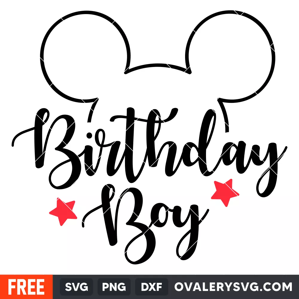 Birthday Girl Minnie Svg, Birthday Boy Mickey Svg, Disney Svg, Cricut, Silhouette Vector Cut File - Image 2