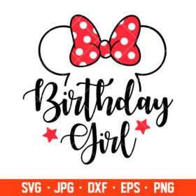 Birthday Girl Minnie Mouse Svg, Birthday Boy Ears Svg, Free Svg, Daily ...