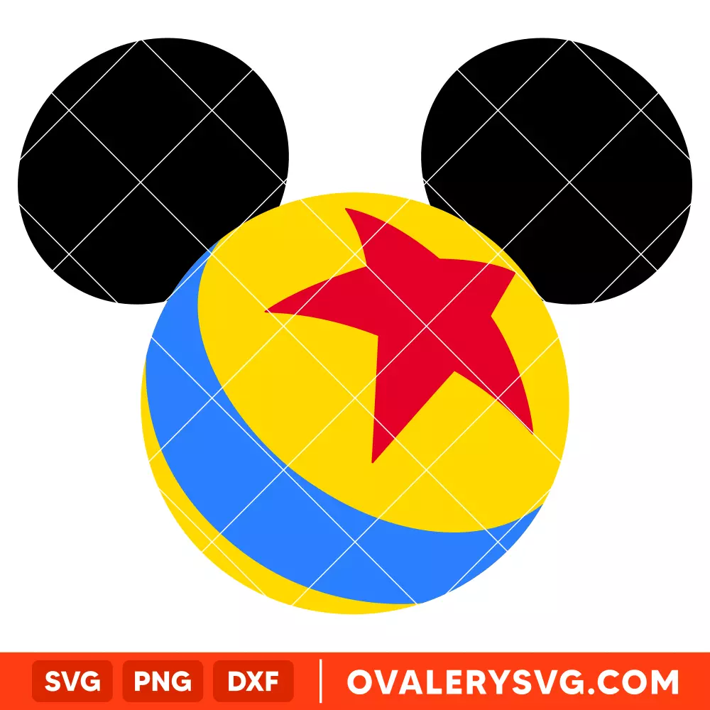 Pixar Star Ball Ears SVG, Toy Story SVG, Disney SVG | Instant Download SVG PNG Cut File for Cricut & Silhouette