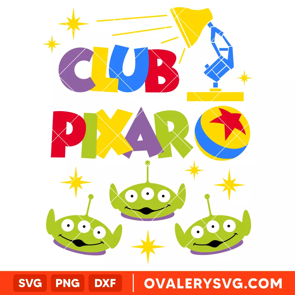 Pizza Planet Alien Pixar Club SVG, Toy Story SVG, Disney SVG | Instant Download SVG PNG Cut File for Cricut & Silhouette