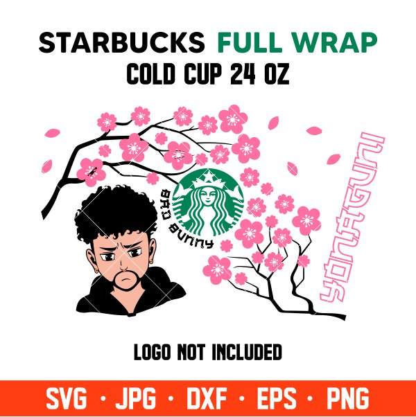 Download Bad Bunny Yonaguni Full Wrap Svg Venti Cup Decal Svg Coffee Ring Svg Cold Cup Svg Cricut Silhouette Vector Cut File Ovalery