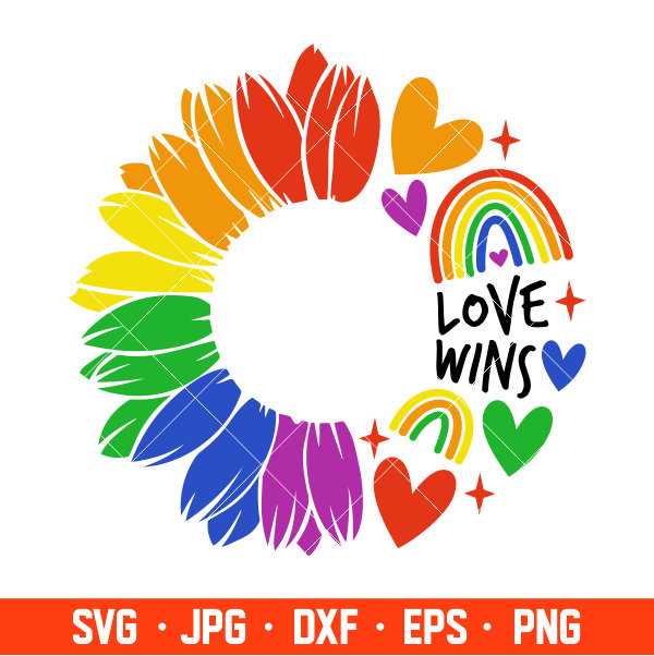 Download Lgbt Pride Sunflower Svg Venti Cup Decal Svg Coffee Ring Svg Cold Cup Svg Cricut Silhouette Vector Cut File Ovalery