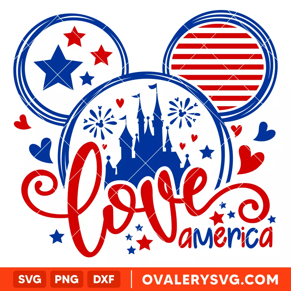 Love America Mickey SVG | Free Disney SVG for Cricut & Silhouette