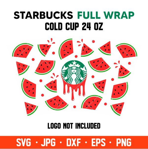 Download Watermelon Summer Full Wrap Svg Venti Cup Decal Svg Coffee Ring Svg Cold Cup Svg Cricut Silhouette Vector Cut File Ovalery
