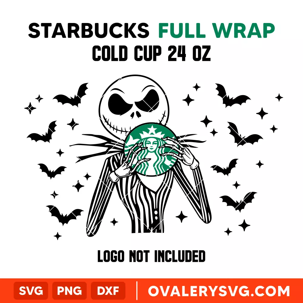 Jack Full Wrap SVG, Starbucks SVG, Cold Cup SVG, Cricut, Silhouette SVG PNG Cut File