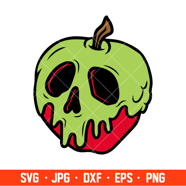 Download Poison Apple Svg Halloween Svg Evil Queen Svg Skull Svg Cricut Silhouette Vector Cut File Ovalery