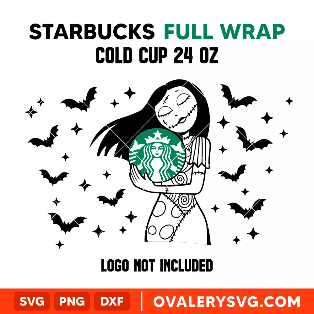 Sally Full Wrap SVG, Starbucks SVG, Cold Cup SVG, Cricut, Silhouette SVG PNG Cut File