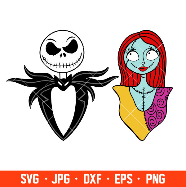 Jack and Sally Bundle Svg, Halloween Svg, Jack Skellington Svg ...
