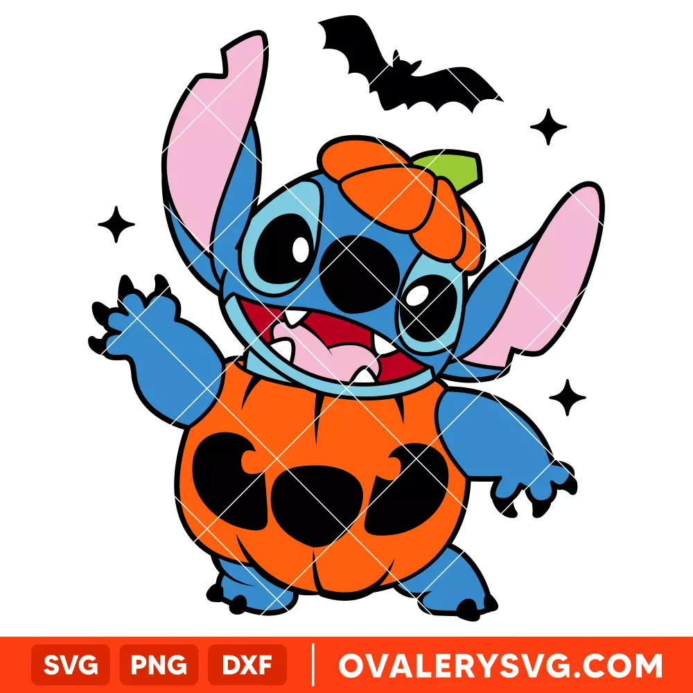 Halloween Stitch Svg, Halloween Svg, Disney Svg, Cricut, Silhouette Vector Cut File